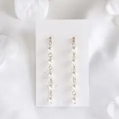 パール　揺れる　ピアス イヤリング　上品　大人可愛い お呼ばれ　お出かけ