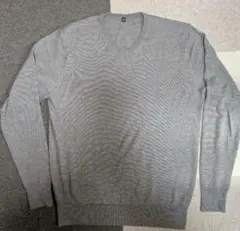無印良品 シルク混 Vネック ニット XL