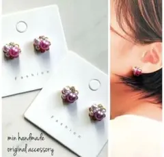 【セット売り】ビジュー　ピアス　ハンドメイド　イヤリング変更可