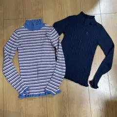 組曲　長袖の薄手ニット　2枚セット