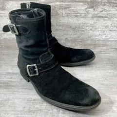 ✨人気✨アルフレッドバニスター エンジニアブーツ【25.5】サイドジップ 黒 alfredoBANNISTER アルフレッド バニスター エンジニアブーツ