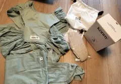 konny 抱っこ紐 XS グリーン 収納袋 ヘッドサポート付き