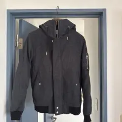 INHERIT ダークグレー フード付きジャンパー