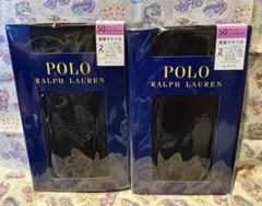 ※値下げ　POLO RALPH LAUREN 50デニールタイツ L~LL 黒