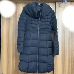 【美品】タトラス ノーブル別注 ウールショールカラーダウンコート 紺 ロゴ NOBLE別注◎タトラス ウールショールカラーダウンコート 01紺 女優襟