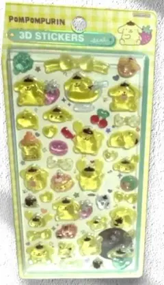 サンリオ　ポムポムプリン　ドロップシール　3D立体シール