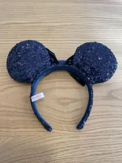 ミッキー　耳カチューシャ ネイビー スパンコール