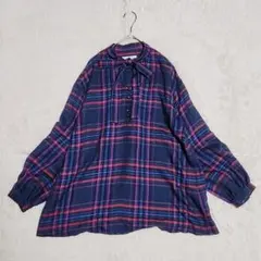 green label relaxing チェック ボウタイ バンドカラー 紺