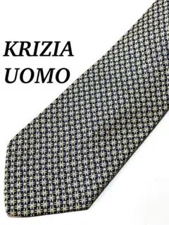 2本目半額 極美品 KRIZIA ネクタイ シルク リネン チェック柄