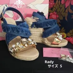 美品 Rady ビジュー デニムストラップサンダル ウェッジソールのサムネイル
