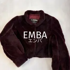 エンバ EMBAスノーピンク ファーカルガンプレート 毛皮コート ピンク