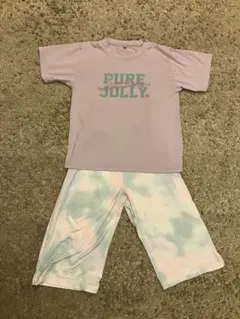 120cm ガールズ　リラックス上下セット パジャマ