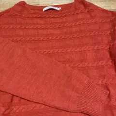 CROCODILE オレンジ ケーブルニット 長袖