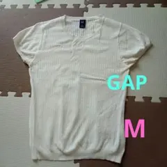 【GAP】半袖ニット Mサイズ アイボリー 爽やか　レディース