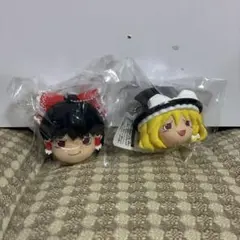 ゆっくり霊夢 ゆっくり魔理沙　 立体ラバーマスコット キーホルダー