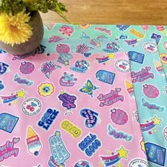 30×40ゆめかわ♡ポップ柄3枚　ランチョンマット入園入学　女の子