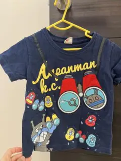 アニメキャラクターTシャツ 100cm アンパンマン　バイキンマン