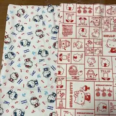 キティ サンリオ はぎれ2種2枚 年代不明