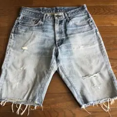 ビッグジョン　ダメージジーンズ　ハーフパンツ