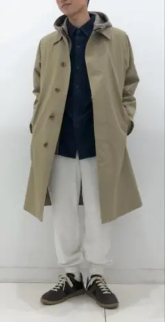 ユニクロ 2WAYステンカラーコート M ベージュ 撥水 ライナー付