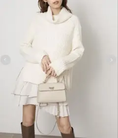 snidel 石原さとみ　フリルコンビニットワンピース snidel 限定 石原さとみ フリルニットコンビワンピース 初期