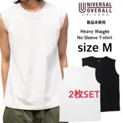 新品未使用 ユニバーサルオーバーオール ノースリーブ Tシャツ 白黒 M 2枚
