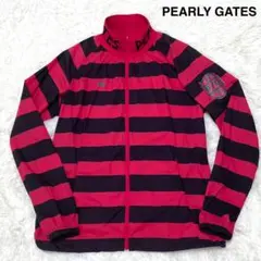 ☆極美品☆パーリーゲイツ　ジャンパー　ジャケット　ヘリンボーン　レザー　サイズ5 ☆極美品☆パーリーゲイツ ジャンパー ジャケット ヘリンボーン レザー