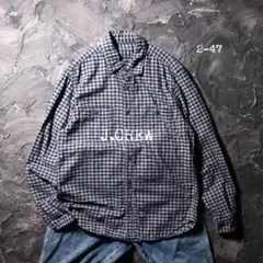 J.CREW ネルシャツ ミニチェック　コットン　グレー　ネイビー