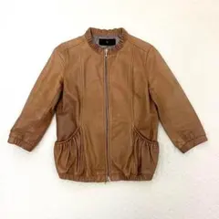 レザージャケット 羊革 ブルゾン シープスキン ライダース 本革 バイク