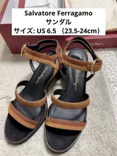 Salvatore Ferragamo ガンチーニ スエードサンダル箱保存袋付き