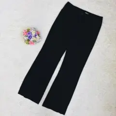 ELLE　planete エルプラネット　イトキン　フレアパンツ　ブラック　М