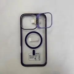 【MagSafe対応】iPhoneケースレンズ保護付き スタンド機能 ブラック