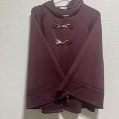 axes femme ダンボールニットケープ ワイン