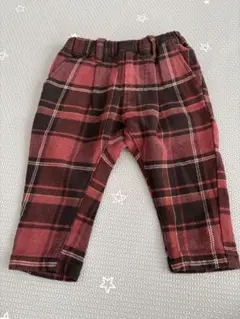 チェックサルエルパンツ　90