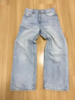 H＆M ワイドデニムパンツ ライトブルー