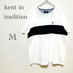 ケントイントラディション ロゴTシャツ 【M】綿混 白 黒 メンズ