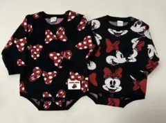 ミニーマウス　ニット　ロンパース サイズ70 80 ２枚セット