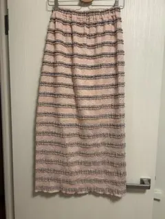 ロングスカート タイトスカート ピンク フリル　レディース　wcloset