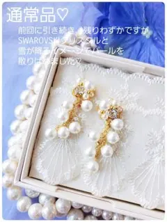 送料込み【B級品】残2★通常品♪雪の降る夜♡SWAROVSKIクリスタル