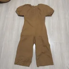 KBF Free オールインワン ツナギ　ブラウンバルーン袖