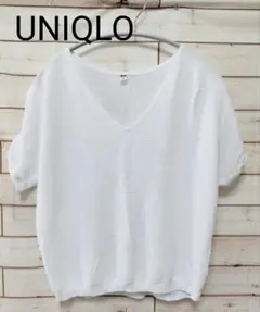 ユニクロ UNIQLO カットソー 半袖 トップス ホワイト おしゃれ