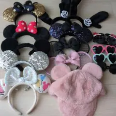 ディズニー　カチューシャ　まとめ売り　ミッキー　ミニー　耳　帽子　リボン