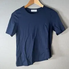 美品【ジョルジュレッシュ】アシンメトリーカットソー Tシャツ 半袖 紺(36⁠)のサムネイル