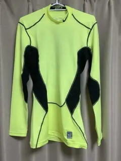 【美品】Nike Pro Combat 長袖シャツ XXL 蛍光イエロー