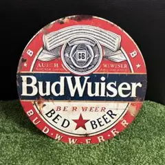 『ブリキ看板』　バドワイザー　BudWuiser