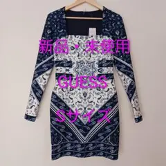 新品 未使用 GUESS ゲス レディース バンダナ柄 ドレス ワンピース Sのサムネイル