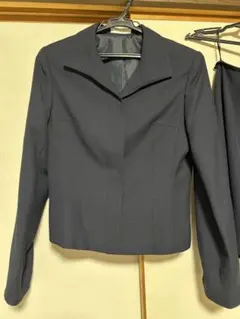 プチプードル春夏スーツセットアップスカート紺色就活バイト面接入学卒業お祝い正装