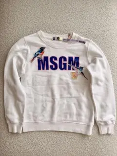 MSGM キッズ トレーナー ホワイト 鳥刺繍 8歳130cmのサムネイル
