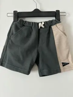 ショートパンツ ダークグリーン×ベージュバイカラーのサムネイル