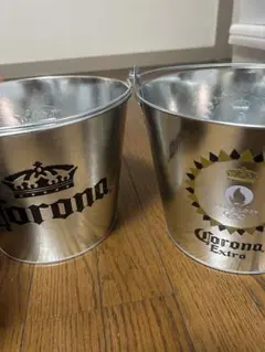 Corona Extra 収納バケツ 中型 金属製　4個